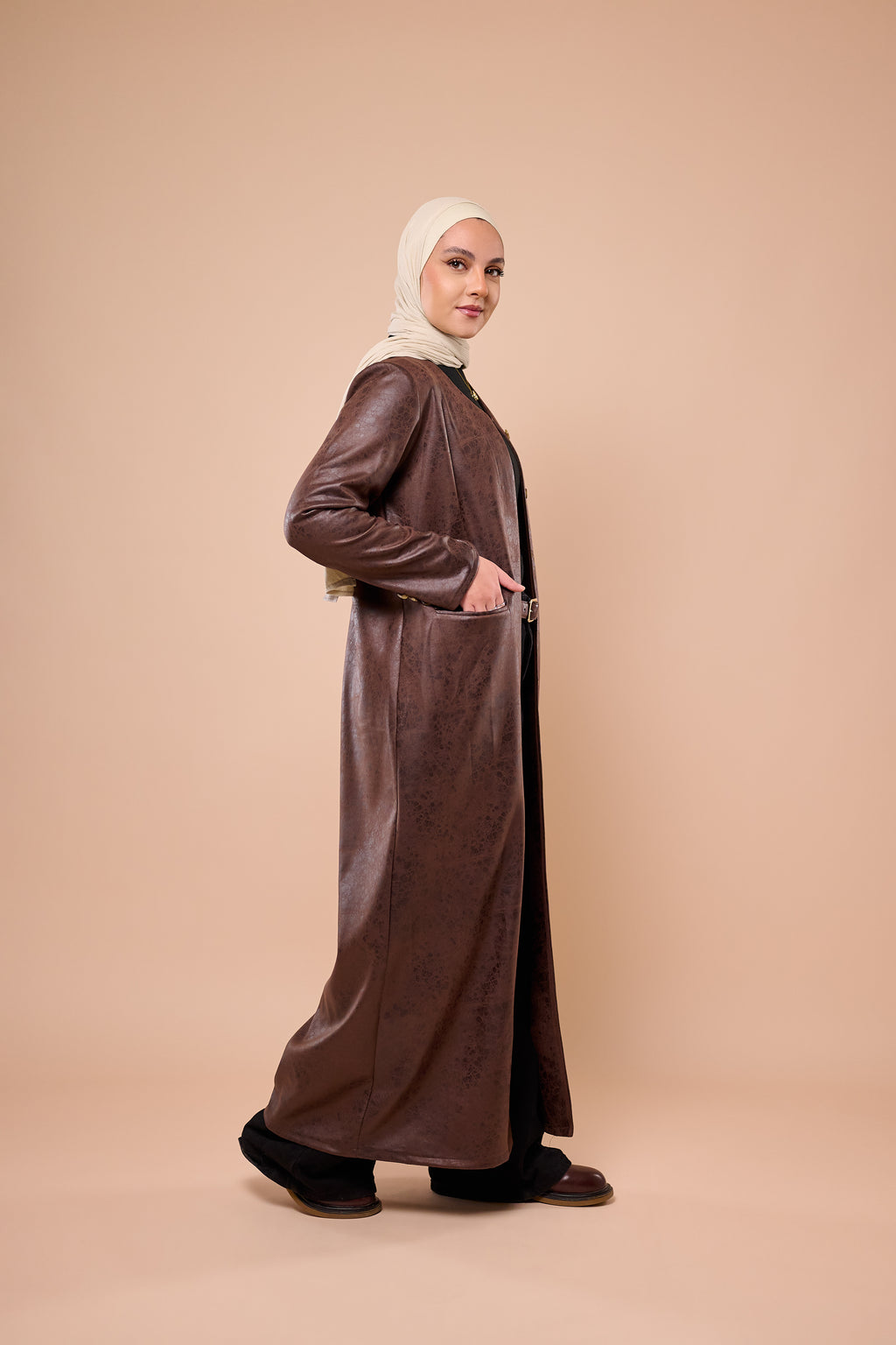 Smooth Leather Trench Coat