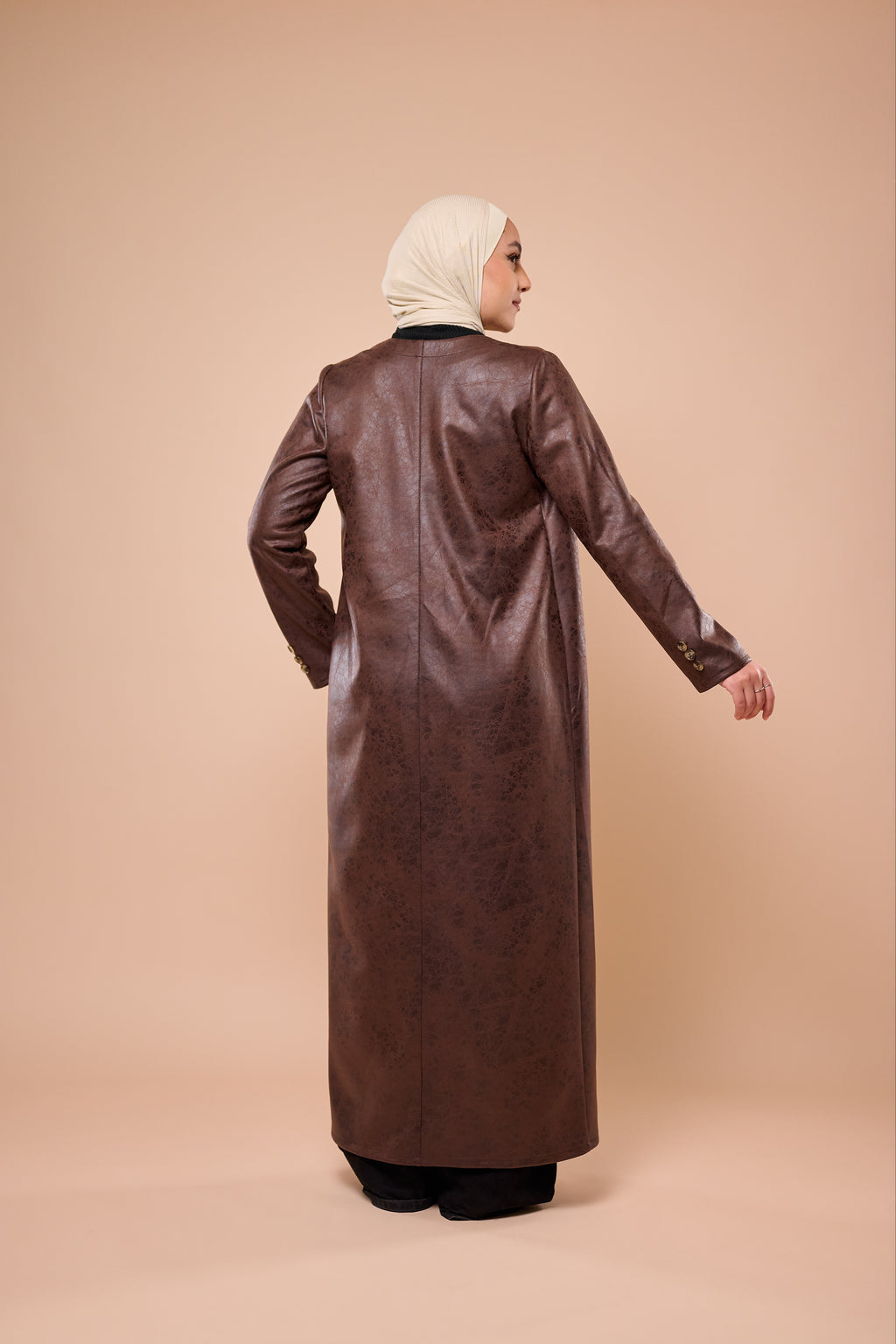 Smooth Leather Trench Coat