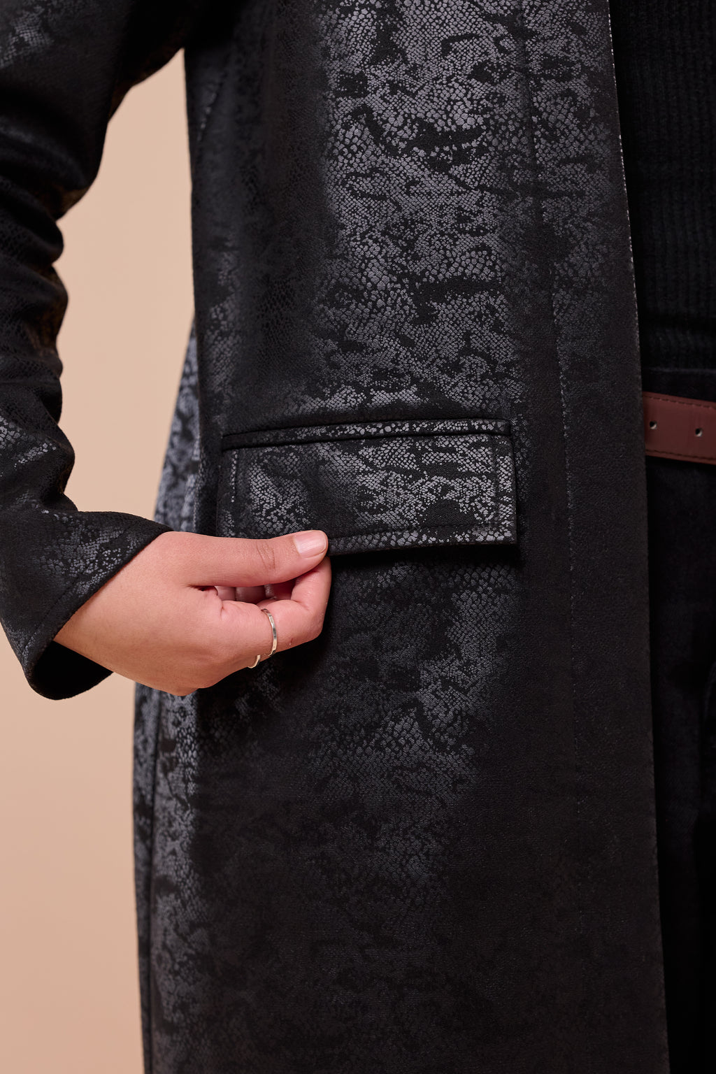 Smooth Leather Trench Coat