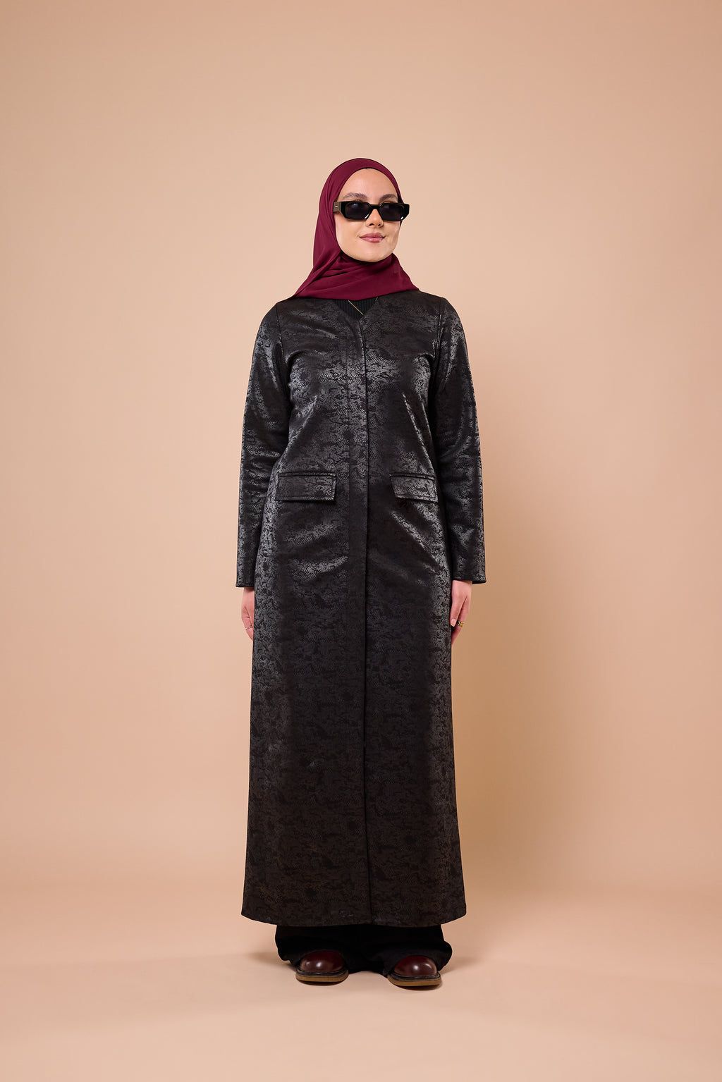 Smooth Leather Trench Coat