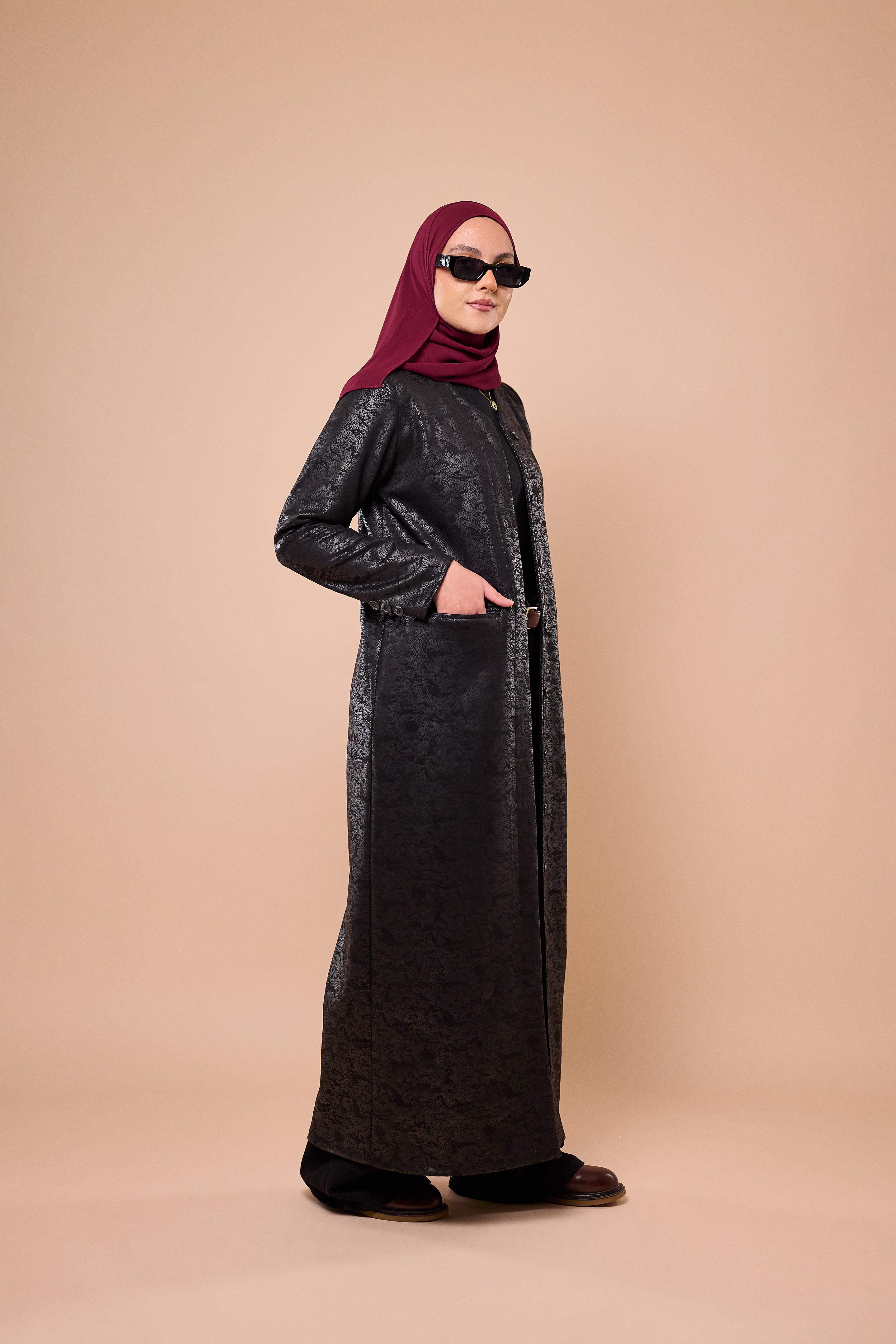 Smooth Leather Trench Coat